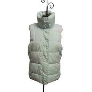 Old Navy Puffer Vest L woman light blue